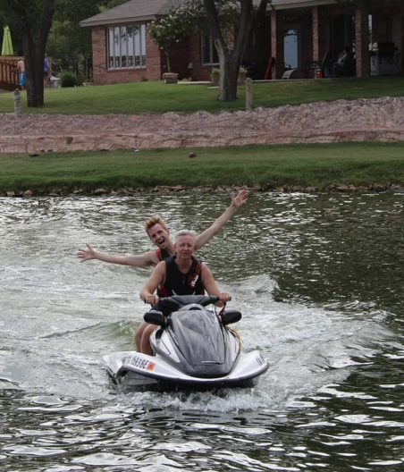 Greg Enjoying a Summer Day at the Lake With His Father