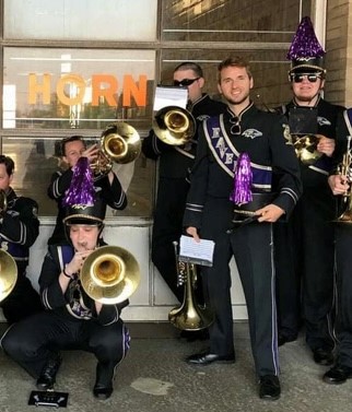 Greg Enjoying His Time Working With the Baltimore Ravens Marching Band