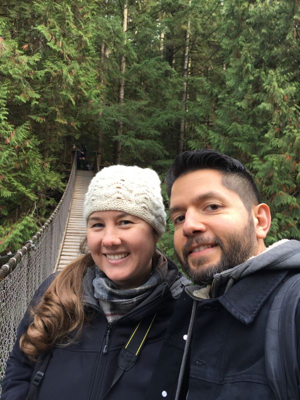 On a Suspension Bridge in Vancouver