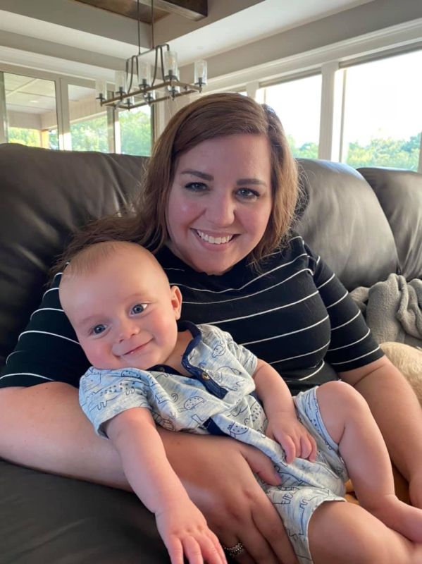 Victoria With a Friend's Baby