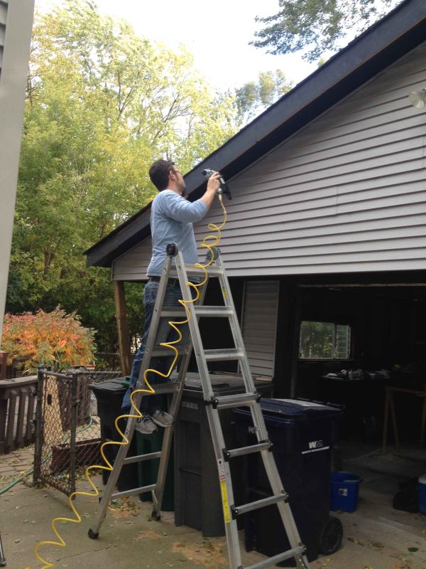 Jeff Working on the Garage