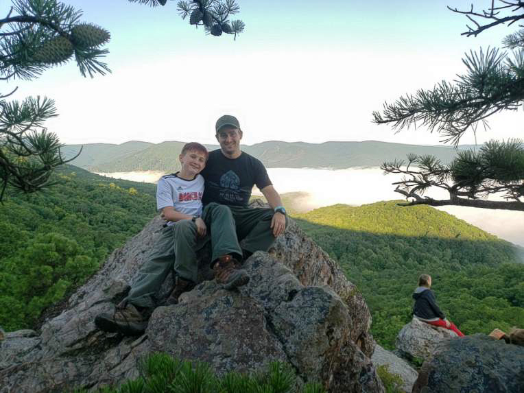 Tom & Tristan at Boy Scout Camp