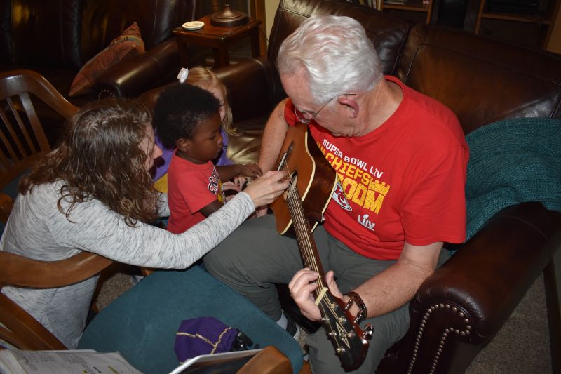Playing Guitar With Poppa