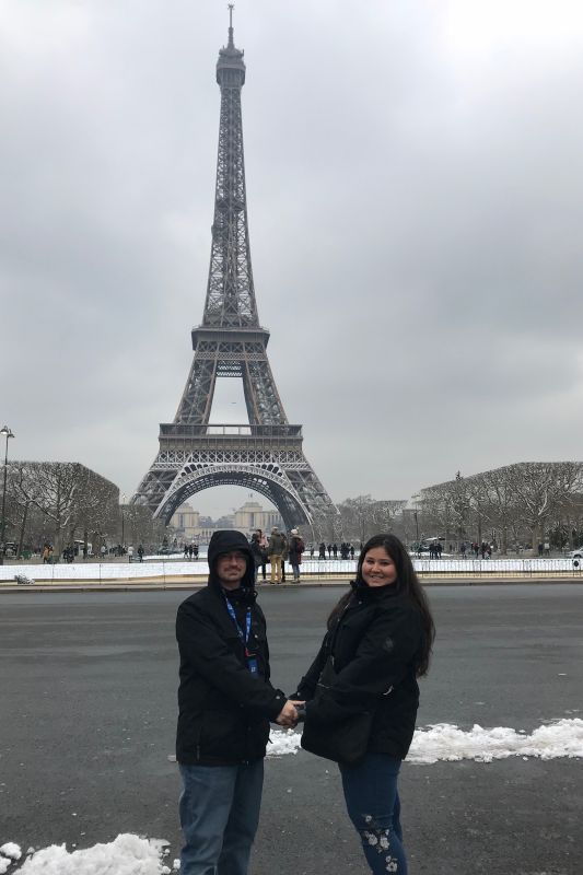 At the Eiffel Tower