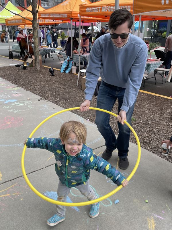 Tim Playing With a Friend's Son