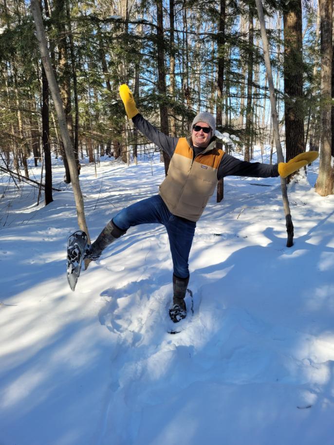 Snowshoeing on Our Property