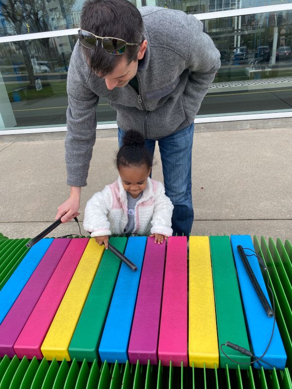 Playing the Giant Xylophone