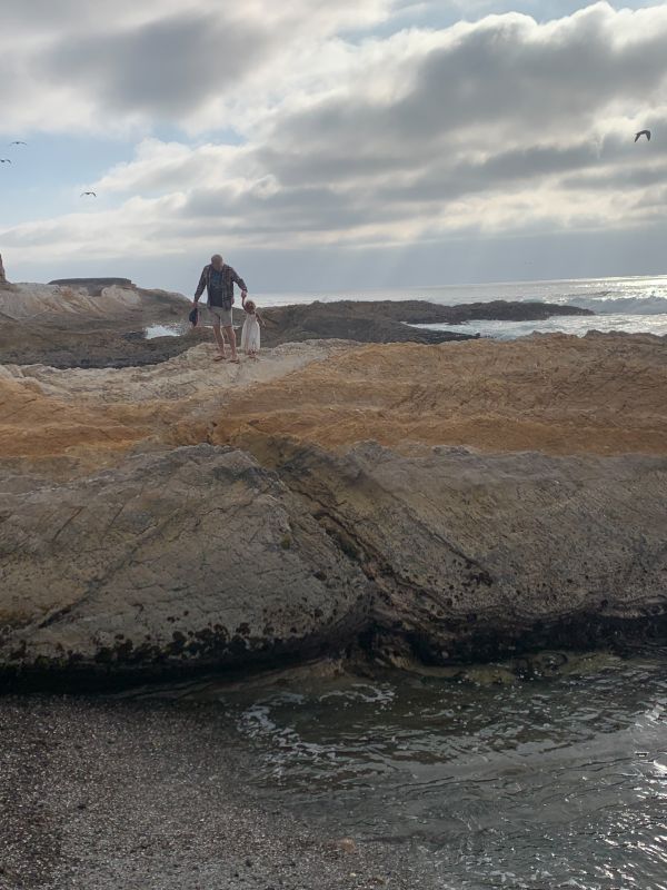 Michael and Naomi Enjoying the Tidepools Near Home
