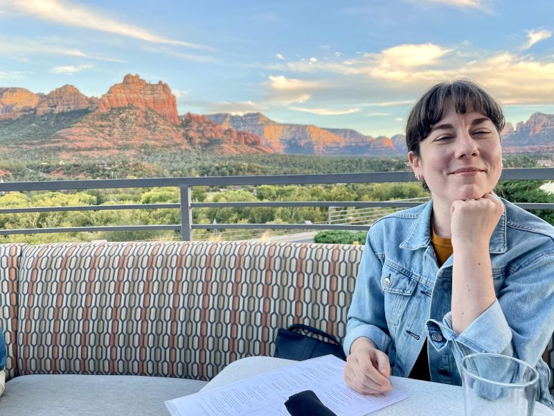 Taking in the Scenery in Sedona Over Dinner