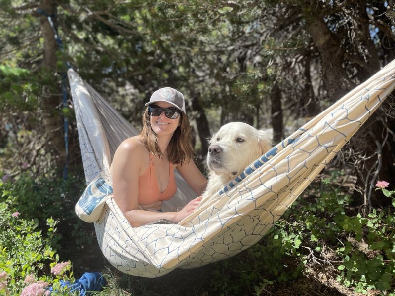 Hammocking With a Book & the Dog