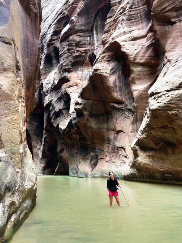 Katie Hiking the Narrows in Utah