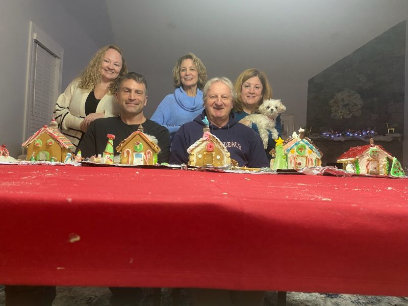 Making Gingerbread Houses with Family