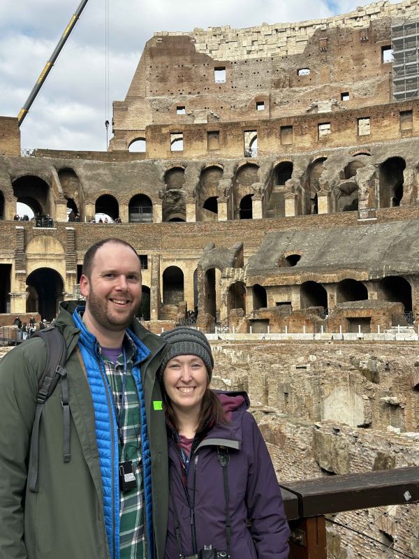 Bri and Matt at the Colosseum
