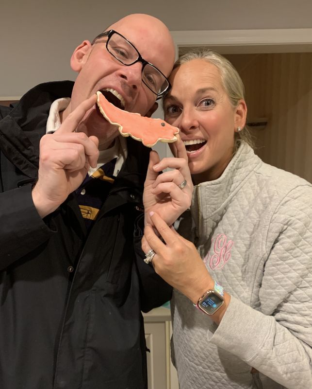 Enjoying Gator Cookies That Betsy's Mom Baked