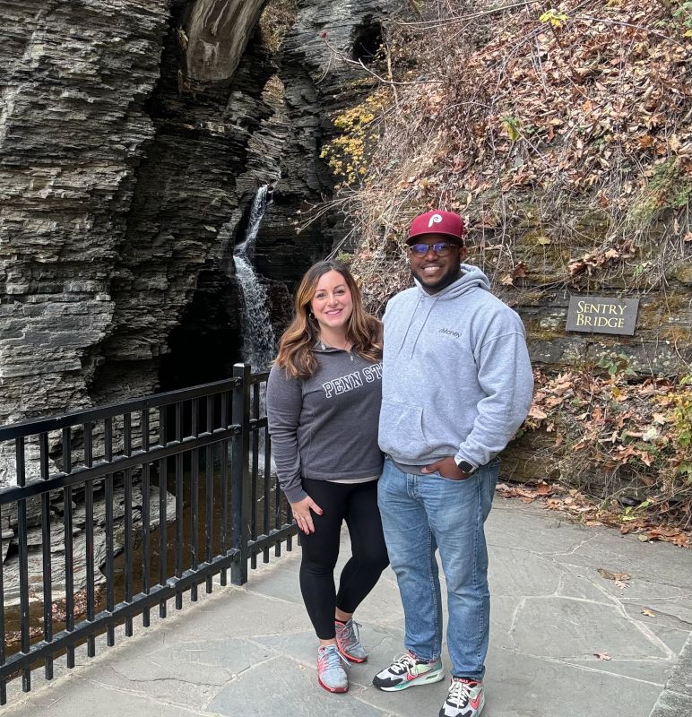 Visiting a Water Fallin the Finger Lakes, New York