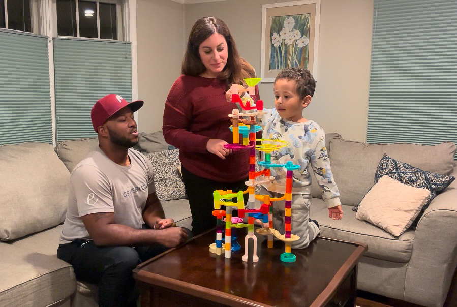 Playing With Carter's Marble Run