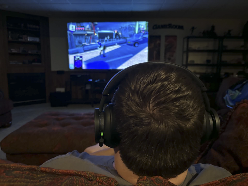 Jordan Relaxing With One of His Favorite Video Games