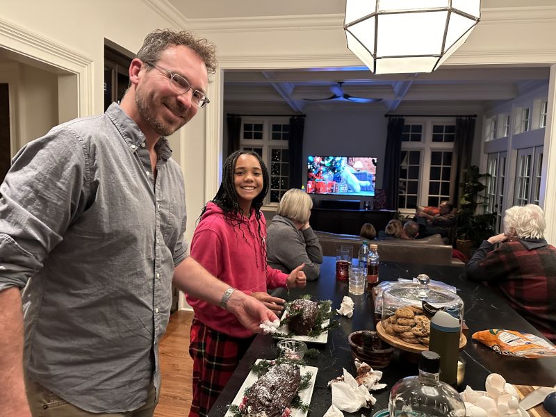 Baking a Yule Log With Our Niece