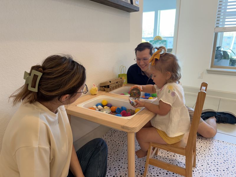 Playing with the Sensory Table