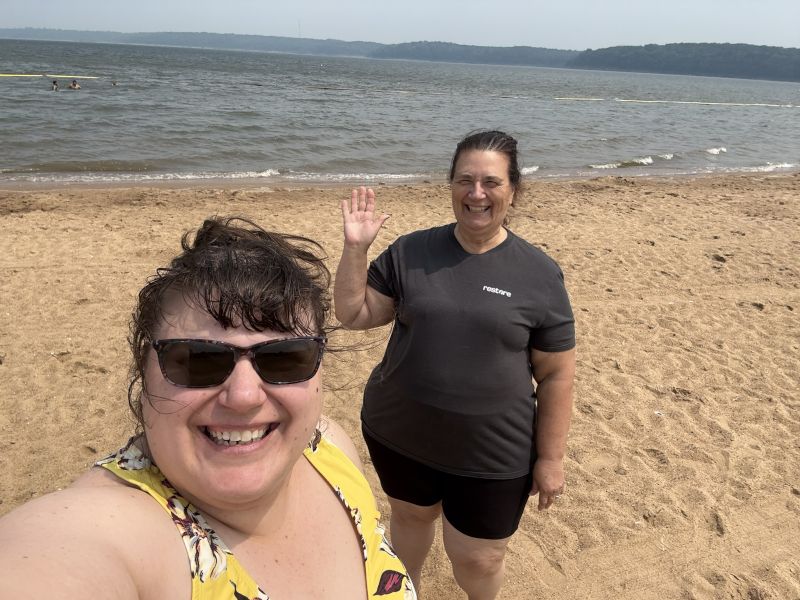 At the Beach with Mom