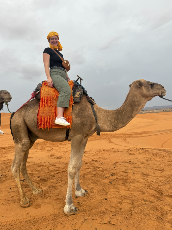 Allie Riding a Camel