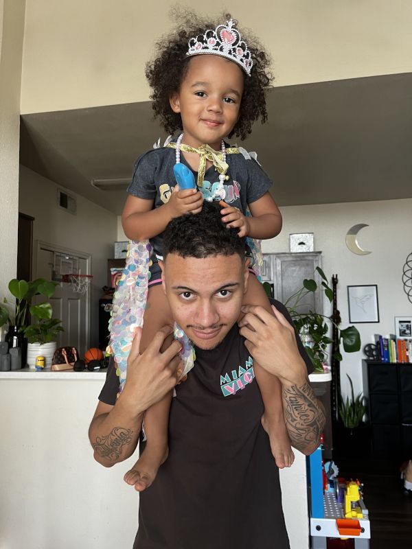 Terrence Playing with  His Cousin
