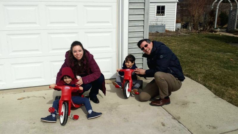 Teaching our Nephews  how to Ride a Bike