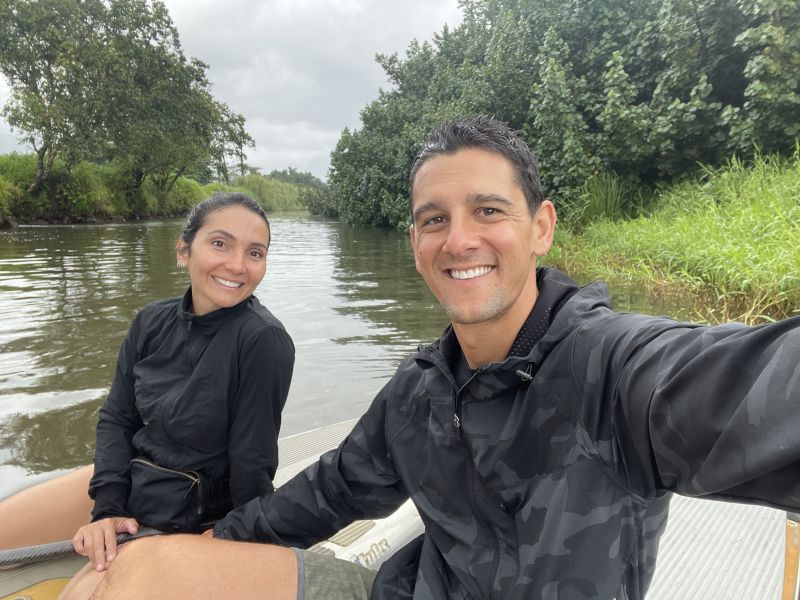 Paddle-boarding in Kauai