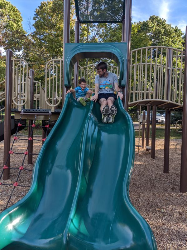 Chris & Gregory Enjoying the Playground