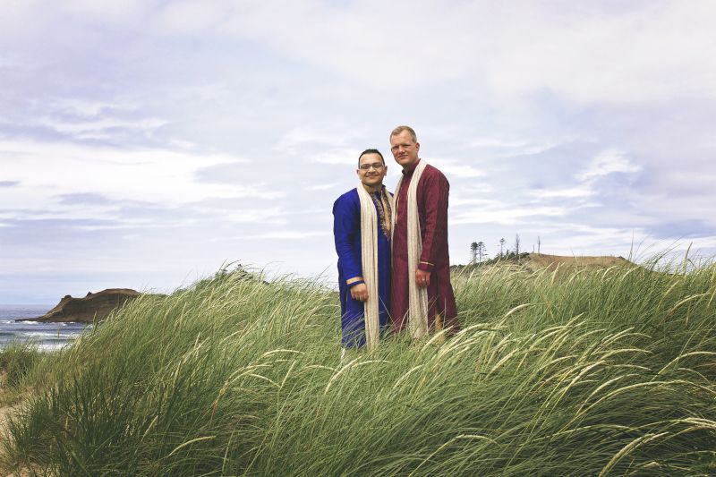 Just Before Our Wedding at the Coast, Wearing Traditional Indian Clothes