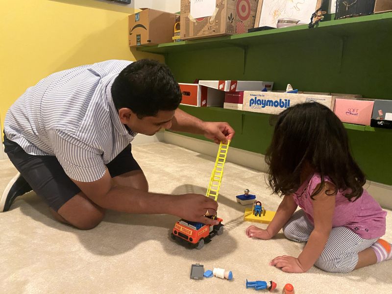 Avi Showing Ria His Childhood Toys