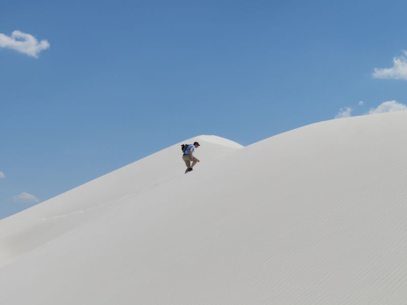 Hiking at White Sands