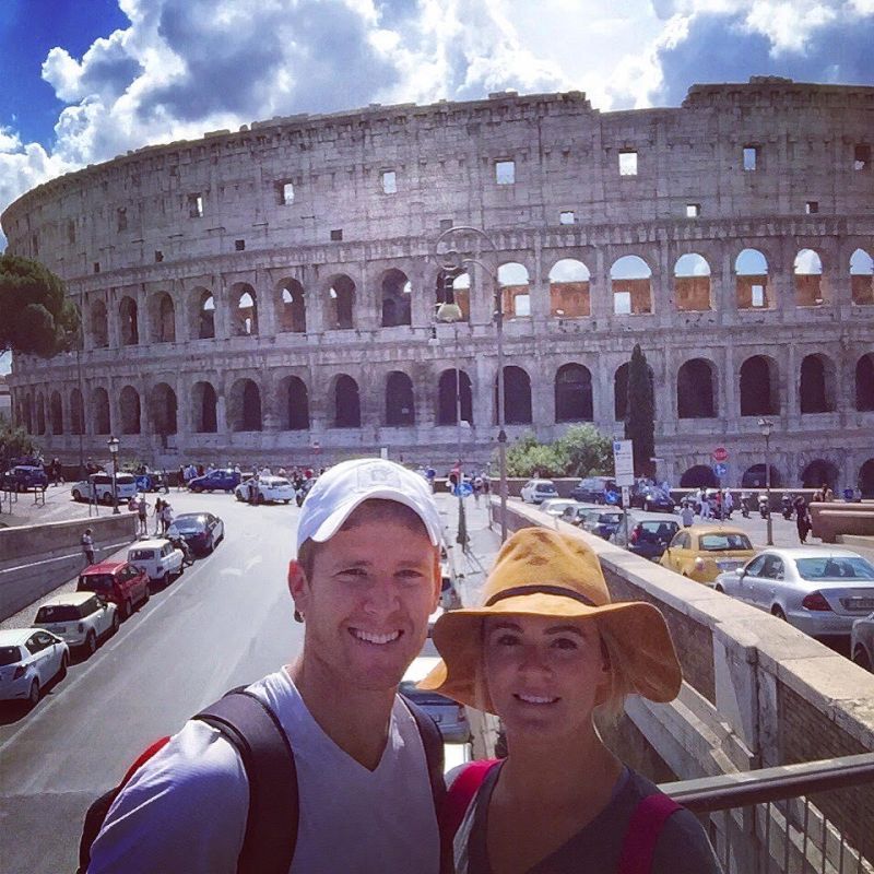 At the Colosseum in Rome