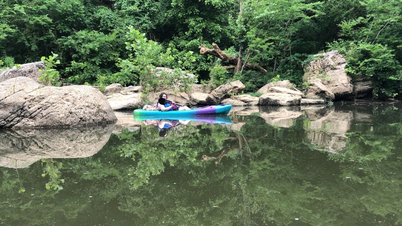 Ariel Kayaking