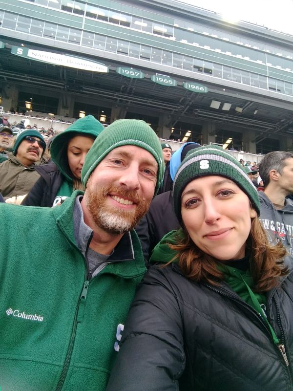 Cheering On Michigan State Football